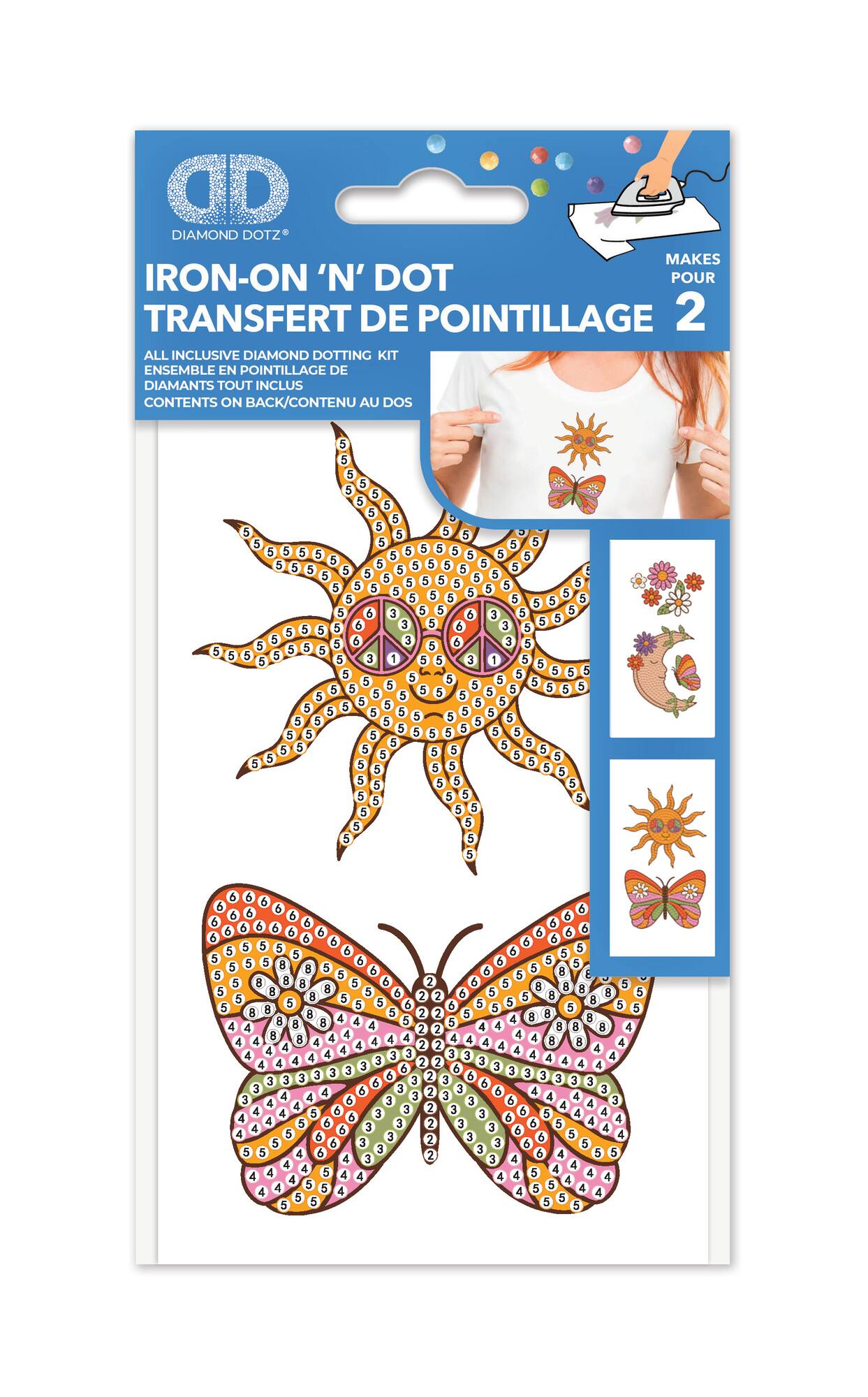 Diamond Dotz® Boho Sun & Moon Iron-On 'n' Dot Kit